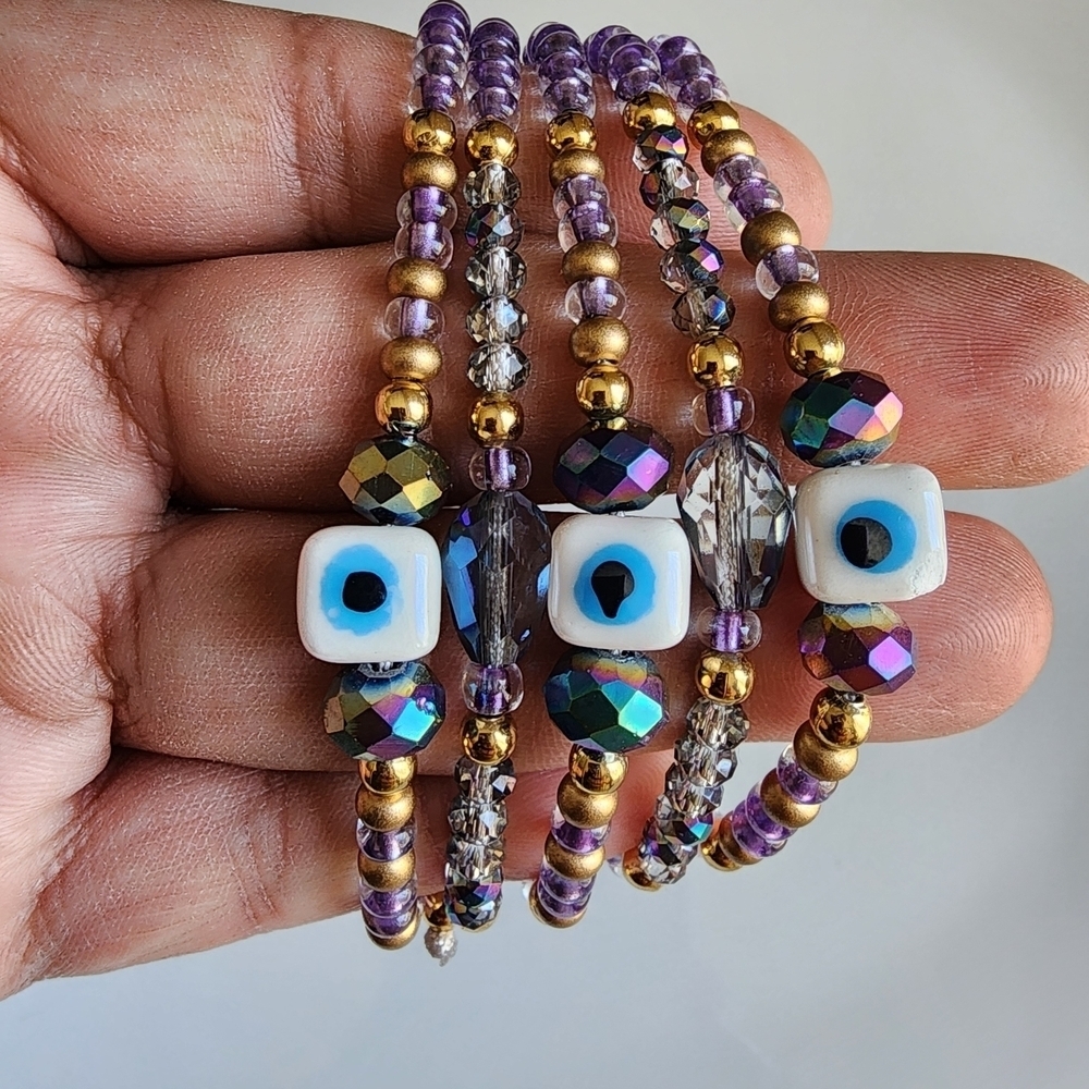 Chic Multicolor Beaded Bracelet Set